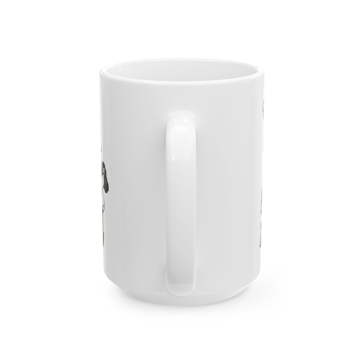 Femlin White and Black Vintage Inspired Ceramic Mug - 11oz, 15oz