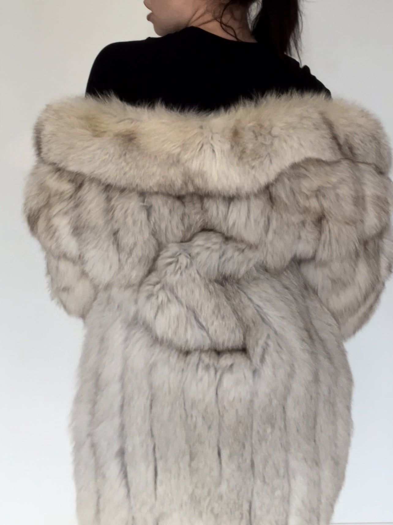 Blue Fox Vintage Fur Coat